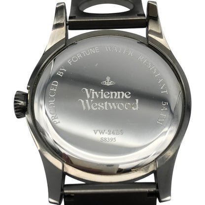 Vivienne Westwood ヴィヴィヴァンウエストウッド 腕時計 メンズ アナログ クォーツ デイト SS オーブ アーガイル グレー VW-24B9 中古 T1