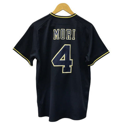 オリックス バファローズ ユニフォーム 森友哉 4番 メンズ ビジター ORIX 野球 公式 ネイビー Mサイズ 中古 T1