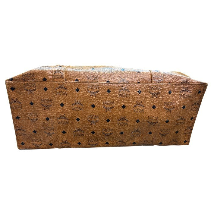 MCM エムシーエム トートバッグ MCM柄 レザー ブランド ロゴグラム 鞄 A4 大容量 中古 W４