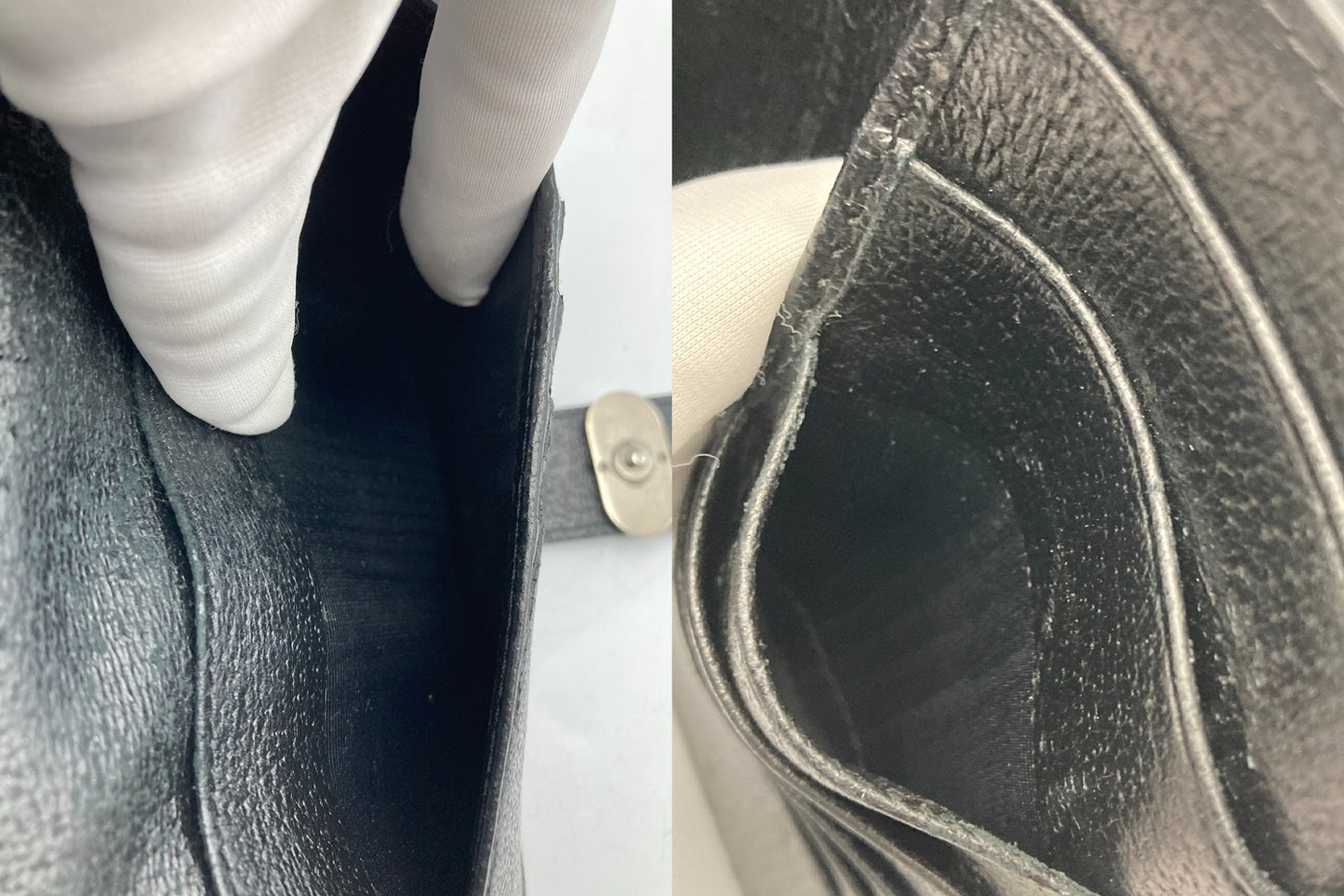 GUCCI グッチ キャンバスレザー Wホック 2つ折り長財布 035 0416 2109 中古 D4