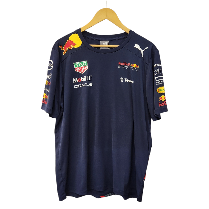 PUMA プーマ RBR Team Tシャツ メンズ 22年秋冬カラー レッドブル モータースポーツ スーパーGT F1 ナイト スカイ Lサイズ 763266 01 中古 T1