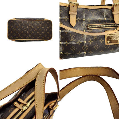 LOUIS VUITTON ルイヴィトン リヴェット ハンドバッグ レディース モノグラム 肩掛けショルダーバッグ ブラウン M40140 中古 T1