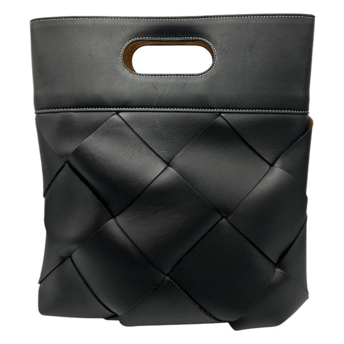 BOTTEGA VENETA ボッテガヴェネタ マキシ イントレチャート ハンドバッグ クラッチ ブラック 鞄 ブランド レディース 中古 W４