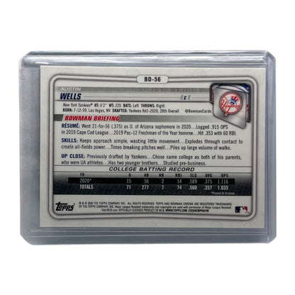 TOPPS MLBカード BOWMAN CHROME 1ST AUSTIN WELLS NEW YORK YANKEES /250 #BD-56 中古 IT2