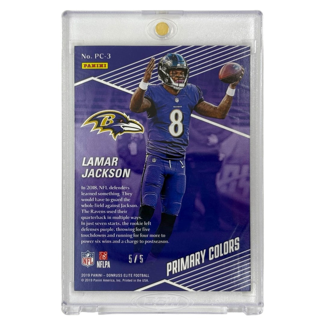 PANINI NFLカード DONRUSS ELITE LAMAR JACKSON RAVENS 5/5 #PC-3 中古 IT1