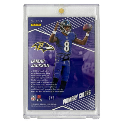 PANINI NFLカード DONRUSS ELITE LAMAR JACKSON RAVENS 5/5 #PC-3 中古 IT1