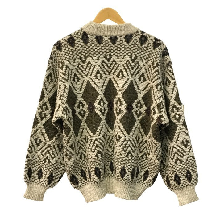GIVENCHY ジバンシー ニットトップス メンズ 冬 厚手 アルパカ ウール セーター ヴィンテージ ベージュ/ブラウン 48サイズ 中古 T1