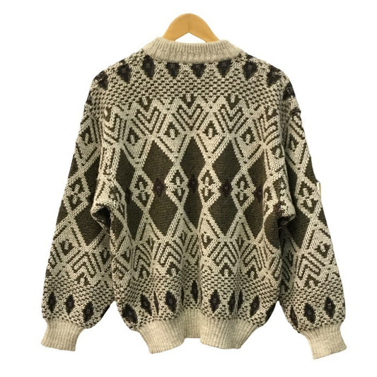 GIVENCHY ジバンシー ニットトップス メンズ 冬 厚手 アルパカ ウール セーター ヴィンテージ ベージュ/ブラウン 48サイズ 中古 T1