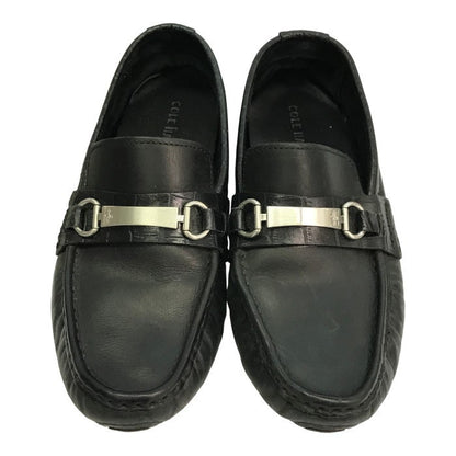 COLE HAAN コールハーン ドライビングシューズ メンズ レザー ビットローファー ブラック 7.5サイズ C11397 中古 T1