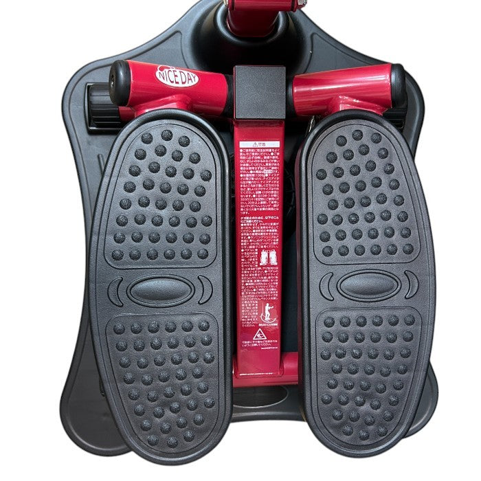 ショップジャパン 健康ステッパー ナイスデイ 専用ハンドル付き カウンターなし 有酸素運動 座りながら レッド NDS-1 shop Japan 家庭用 高齢者 中古 W４