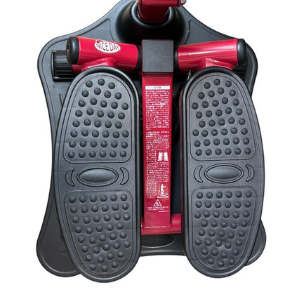 ショップジャパン 健康ステッパー ナイスデイ 専用ハンドル付き カウンターなし 有酸素運動 座りながら レッド NDS-1 shop Japan 家庭用 高齢者 中古 W４