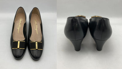 Salvatore Ferragamo サルヴァトーレフェラガモ ヴァラリボン パンプス サイズ6 レディース 中古 D4