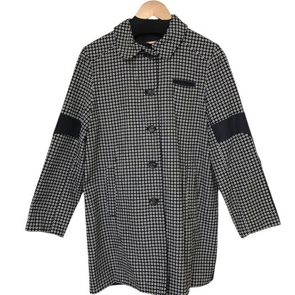 LENER レネール リバーシブル コート サイズ42 12730-00317 アウター レディース 総柄 ネイビー 中古 W1