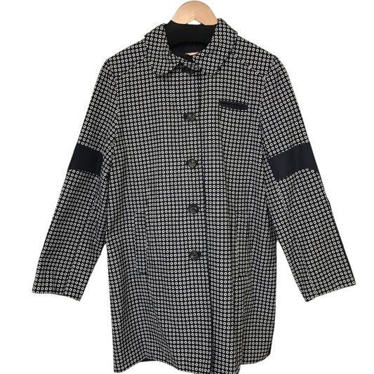 LENER レネール リバーシブル コート サイズ42 12730-00317 アウター レディース 総柄 ネイビー 中古 W1