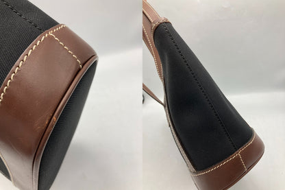 HUNTING WORLD ハンティングワールド キャンバス×レザー ミニトートバッグ 中古 D4