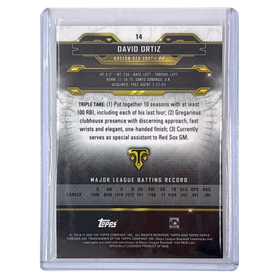 TOPPS MLBカード TRIPLE THREADS DAVID ORTIZ BOSTON RED SOX /25 #14 中古 IT1