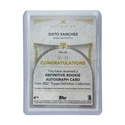 TOPPS MLBカード DEFINITIVE COLLECTION SIXTO SANCHEZ MIAMI MARLINS 01/50 #DRA-SS2 中古 IT1