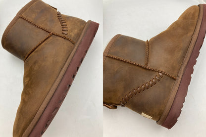 UGG CLASSIC MINI DECO アグ クラシックミニ デコ ムートンブーツ 1003945 サイズ26cm 中古 D4