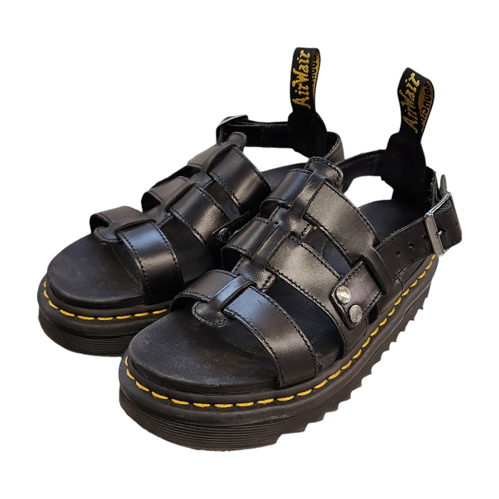 Dr.Martens ドクターマーチン TERRY サンダル レディース レザー 3ストラップ ブラック UK4 約23cm 中古 T1