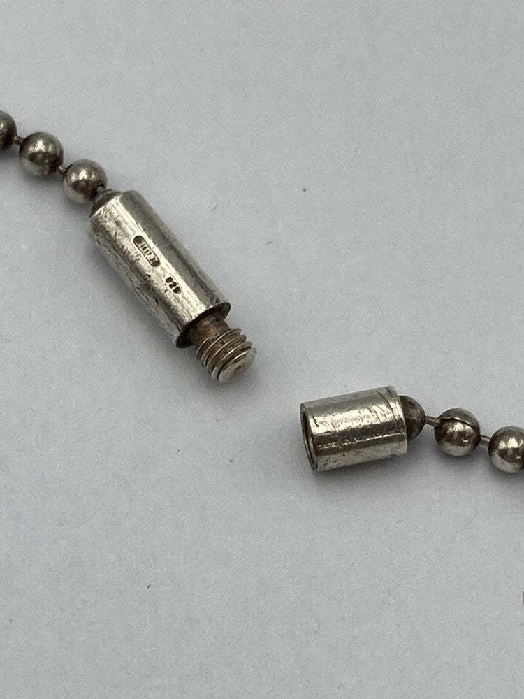 GUCCI グッチ ドッグタグ プレート ネックレス シルバー925 中古 D4