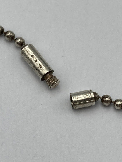 GUCCI グッチ ドッグタグ プレート ネックレス シルバー925 中古 D4