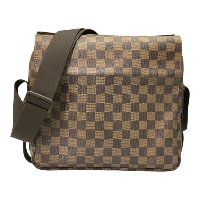 LOUIS VUITTON ルイヴィトン ダミエ エベヌ ナヴィグリオ ショルダーバッグ ユニセックス 斜め掛け 2重フラップ ブラウン N45255 中古 T1