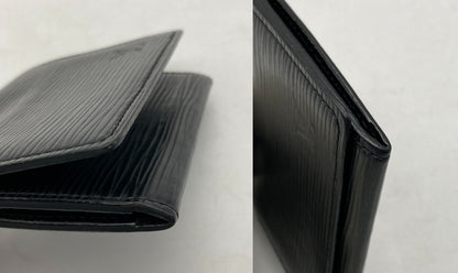 LOUIS VUITTON ルイヴィトン エピ アンヴェロップ カルト ドゥ ヴィジット カードケース 名刺入れ ノワール M56582 中古 D4