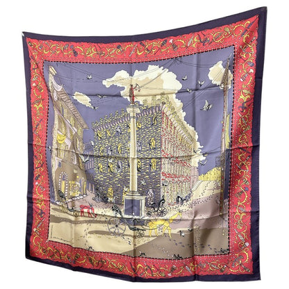 サルヴァトーレフェラガモ スカーフ スピー二・フェローニ宮殿 Salvatore Ferragamo レディース 服飾 ブランド 中古 W４