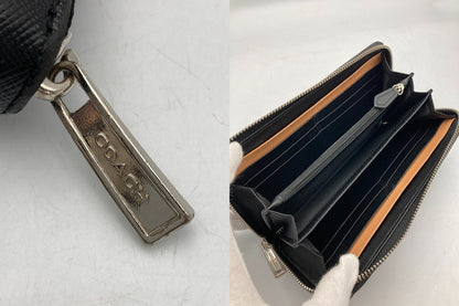 COACH コーチ レキシントン サフィアーノ レザー アコーディオン ジップ アラウンド F74769 長財布 中古 D4