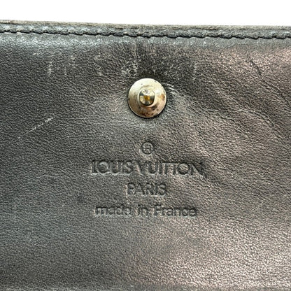 ルイヴィトン LOUIS VUITTON モノグラムマット ポルトモネビエカルトクレディ M65115 二つ折り 財布 コンパクト ミニ グレー メンズ レディース 中古 W４