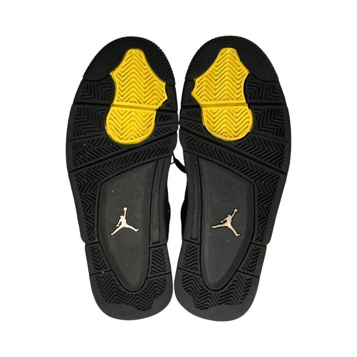 NIKE AIR JORDAN 4 RETRO THUNDER エアジョーダン 4 レトロ サンダー スニーカー メンズ ローカット 2023年 ブラック/イエロー 26cm DH6927-017 中古 T1