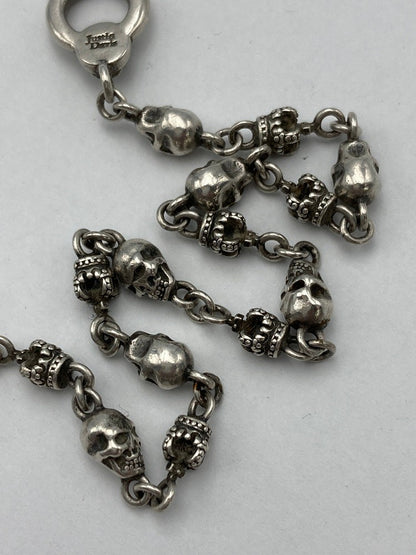 JUSTIN DAVIS ジャスティンデイビス SKULL DIVINE ブレスレット サイズM シルバー925 中古 D4