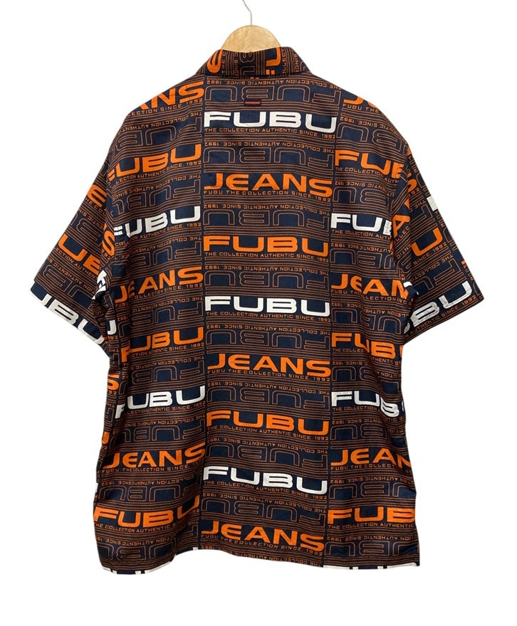 FUBU 総柄 半袖シャツ サイズXL メンズ 中古 D4