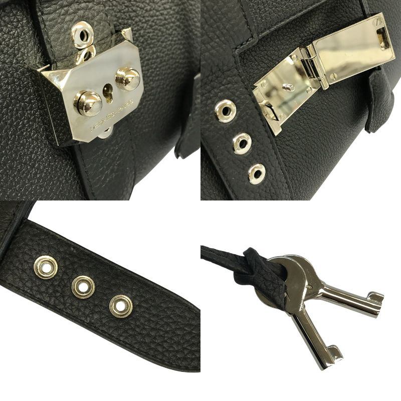 HERMES エルメス サックアデペッシュ ブリーフケース メンズ ビジネスバッグ 書類ケース シルバー金具 ブラック 中古 T1