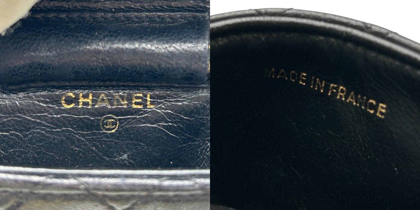CHANEL シャネル マトラッセ マイクロミニ チェーン ショルダーバッグ ブランド 鞄 ミニ レディース レザー 中古 W４