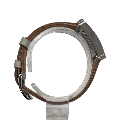 HERMES エルメス Hウォッチ 腕時計 レディース アナログ クォーツ アイスブルー HH1-210 スクエア 中古 T1