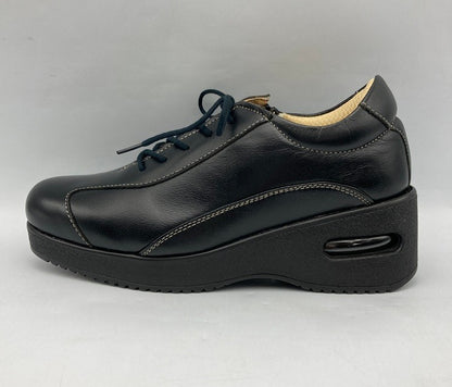 PIERRE RICCI ピエールリッチ 山羊革 4E 軽量 エアウォーキングシューズ ブラック サイズ24.0cm 中古 D4