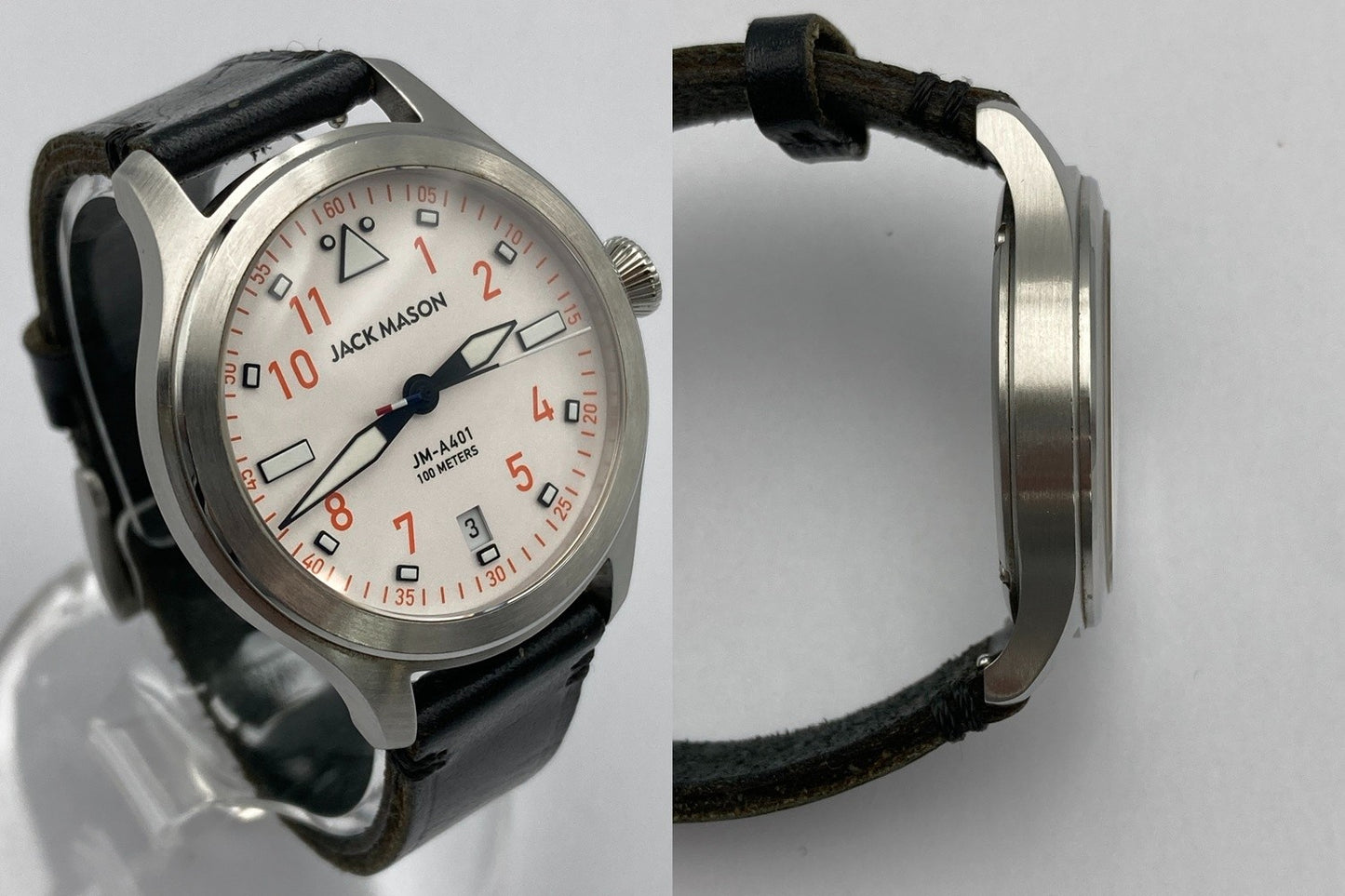 JACK MASON ジャックメイソン アビエーション Rescue Orange JM-A401-005 腕時計 クオーツ 中古 D4
