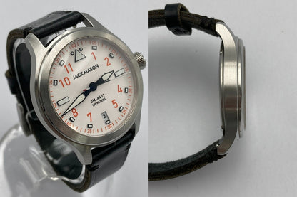 JACK MASON ジャックメイソン アビエーション Rescue Orange JM-A401-005 腕時計 クオーツ 中古 D4