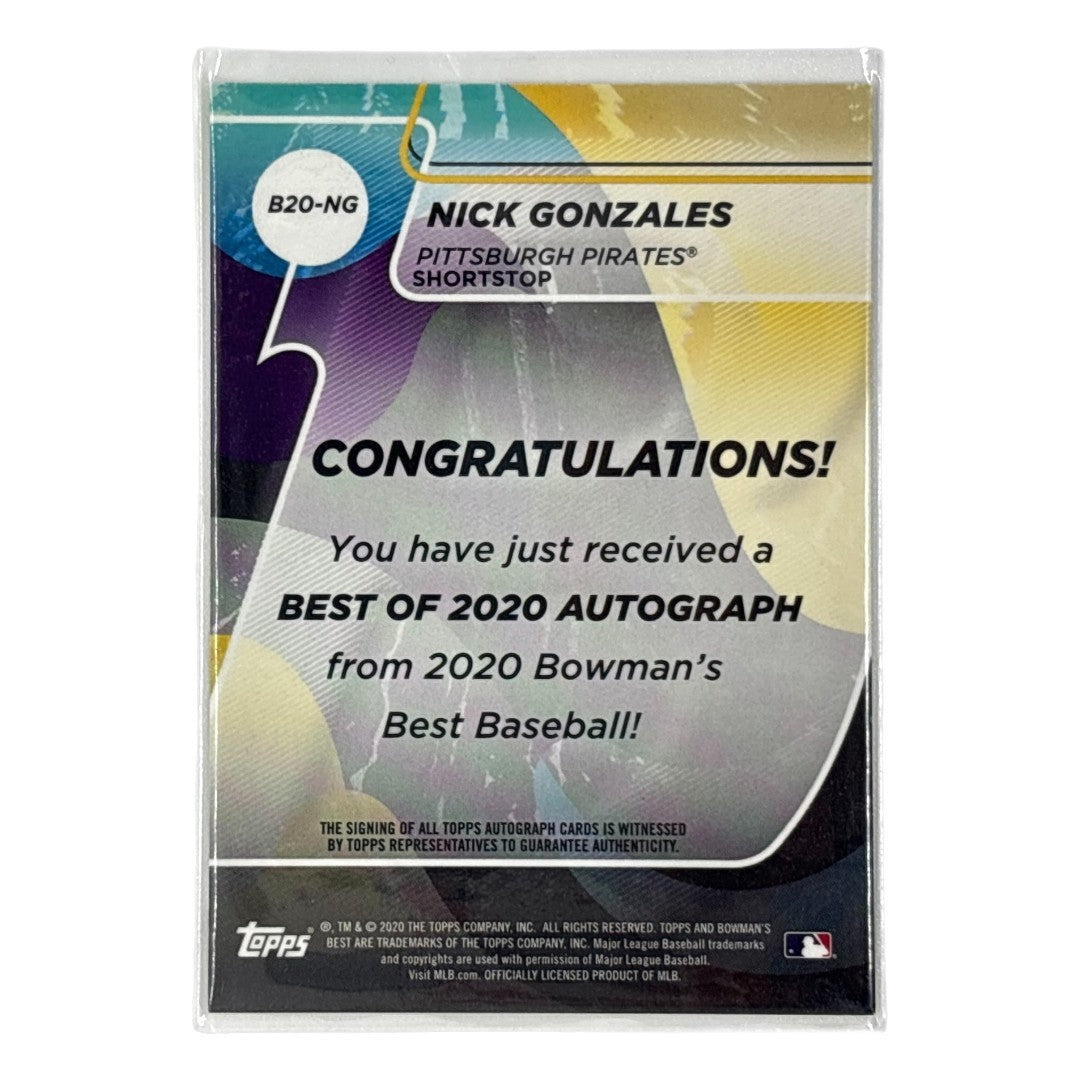 TOPPS MLBカード BOWMAN'S BEST NICK GONZALES PITTSBURGH PIRATES #B20-NG 中古 IT1