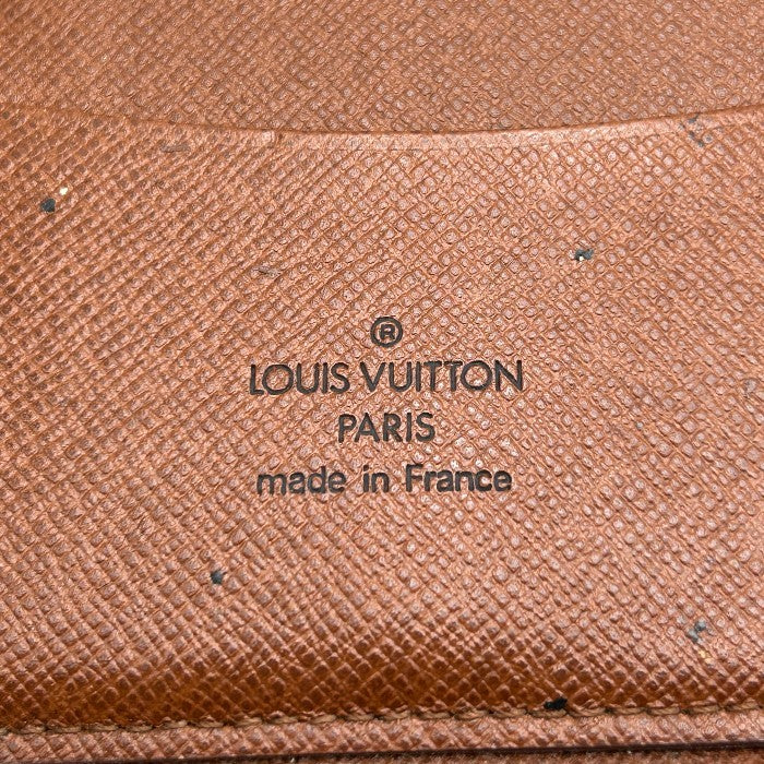 ルイヴィトン LOUIS VUITTON モノグラム アジェンダジオット 手帳ケース ラウンドファスナー ブラウン M62950 ブランド 小物 カード入れ 中古 W４