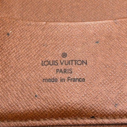 ルイヴィトン LOUIS VUITTON モノグラム アジェンダジオット 手帳ケース ラウンドファスナー ブラウン M62950 ブランド 小物 カード入れ 中古 W４