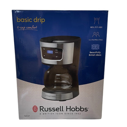 Russell Hobbs ラッセルホブス コーヒーメーカー 5杯 ペーパーフィルター不要 タイマー ベーシックドリップ 7620JP フィルターレス おしゃれ キッチン家電 朝食 ブレイク 中古 R4