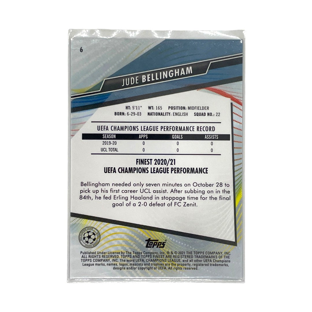 TOPPS サッカーカード FINEST JUDE BELLINGHAM BORUSSIA DORTMUND #6 中古 IT1