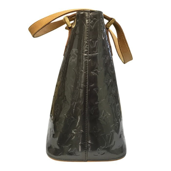 LOUIS VUITTON ルイヴィトン ヴェルニ ヒューストン トートバッグ レディース ハンドバッグ エナメル グレー 中古 T1