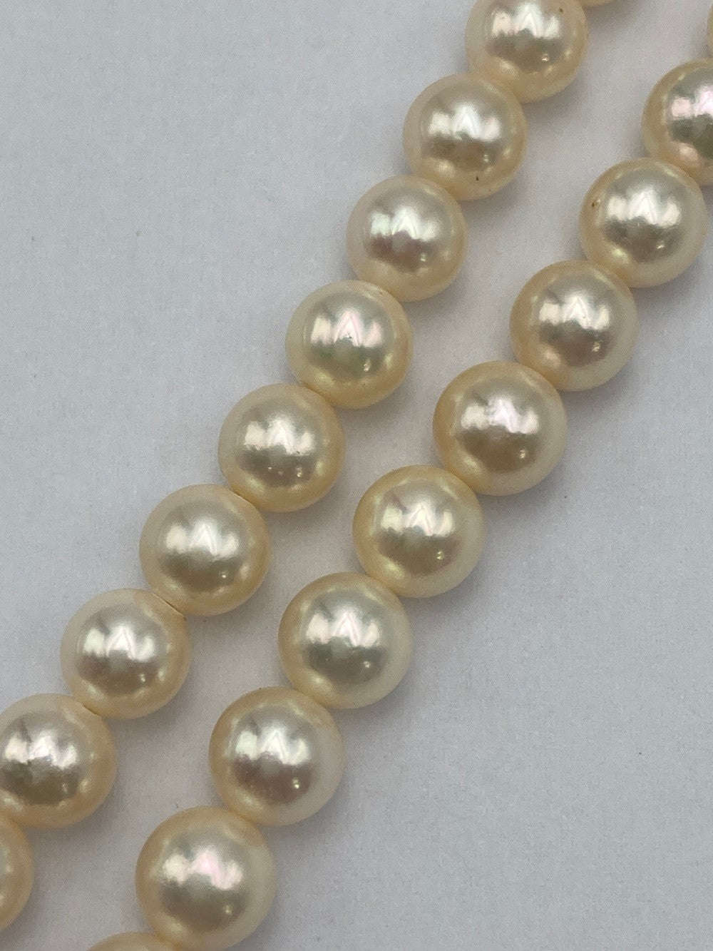 シルバー 7mmパール ネックレス 中古 D4