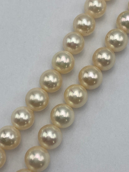シルバー 7mmパール ネックレス 中古 D4