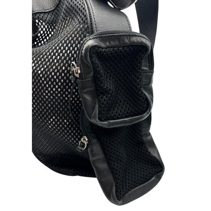 DOLCE＆GABBANA ドルチェ＆ガッバーナ メッシュ ショルダー バッグ 鞄 肩掛け レザー メンズ レディース 中古 W４