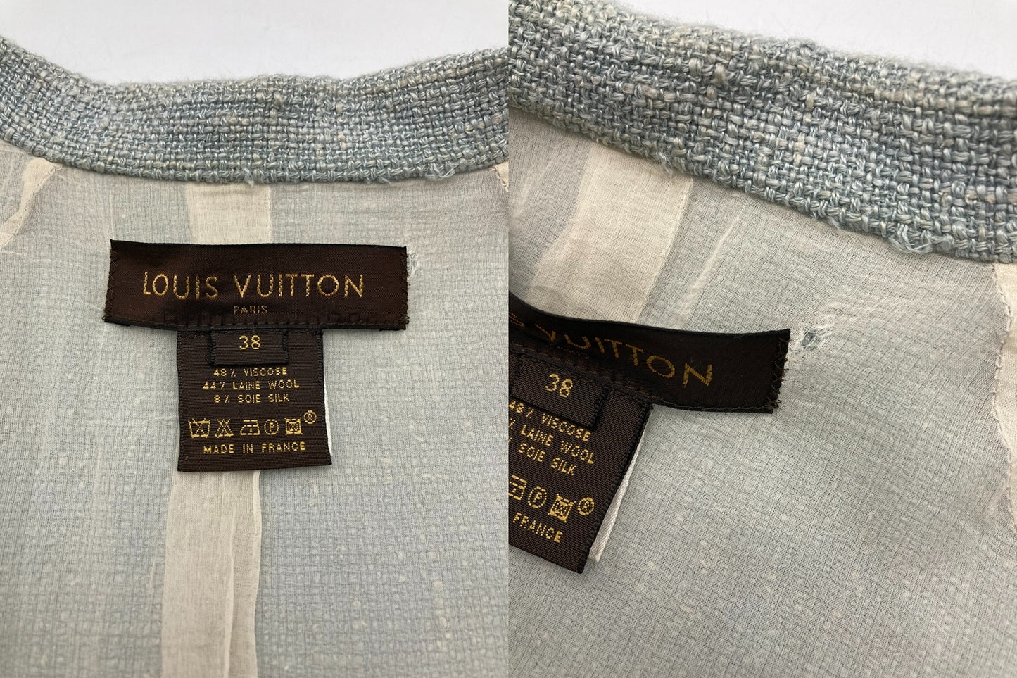 LOUIS VUITTON ルイヴィトン ツイードジャケット レディース サイズ38 中古 D4