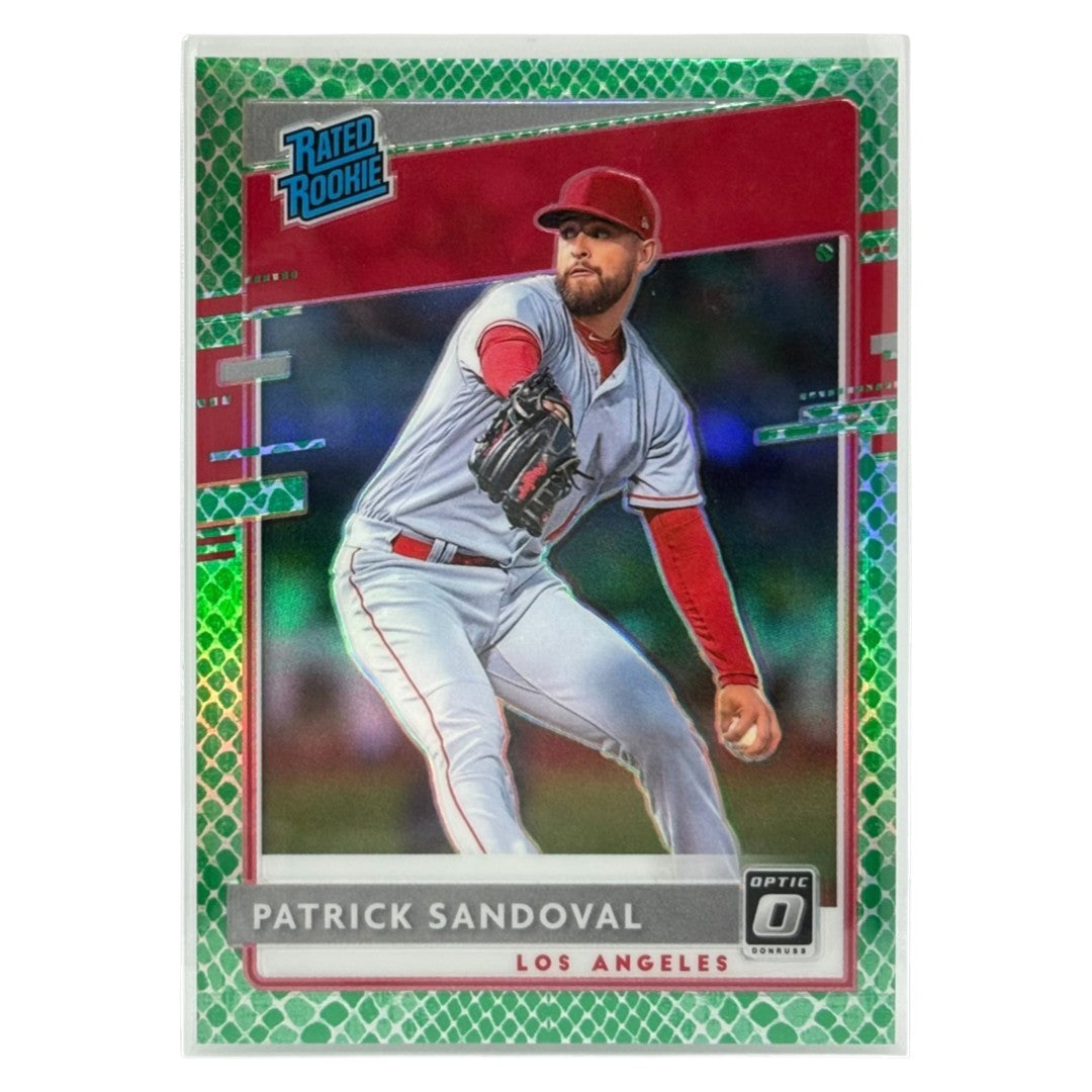 PANINI MLBカード DONRUSS OPTIC PRIZM PATRICK SANDOVAL LOS ANGELES ANGELS /84 #47 中古 IT1